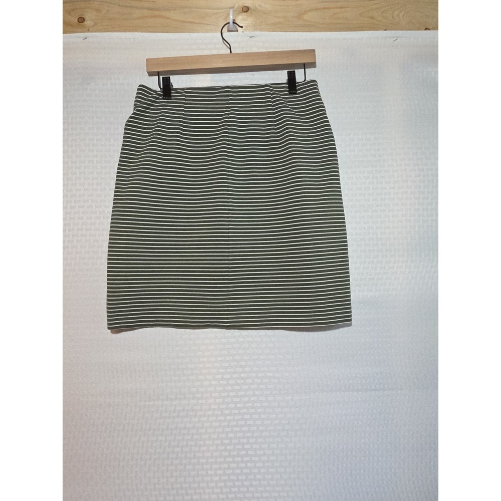 Old Navy Womens Green White Stripe Pull On Elastic Waist Short Skirt